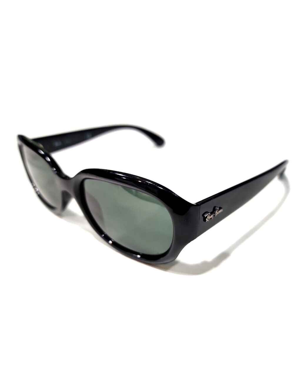 Ray Ban RB4198 601 Black Oval Gray Sunglasses 55-18 Italy